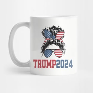 Vintage Trump 2024 Messy Hair Bun Mug